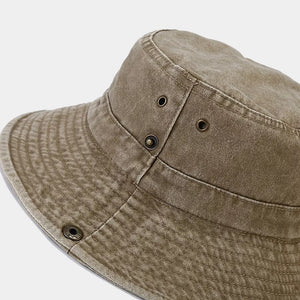 Wide-brim Sun Protection Bucket Hat in Blush Pink with wide brim