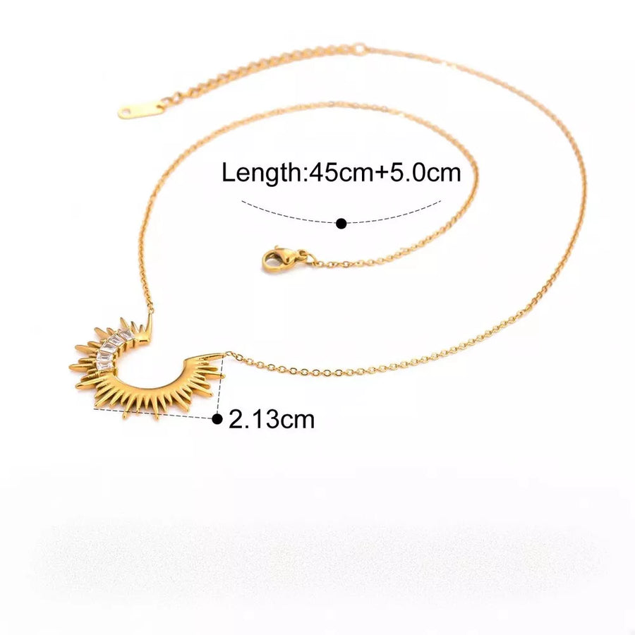 gold necklace with pendant and n/a