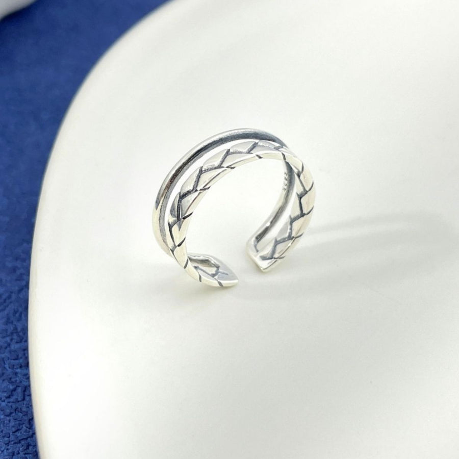 925 sterling silver Care instructions: Avoid wearing during exercise, as sweat w ring in silver with fitted silhouette