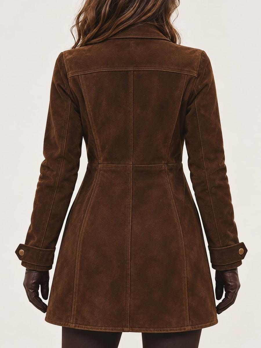 100% polyester Care instructions: Machine wash cold jacket in Dark Brown with regular silhouette