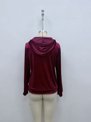 athleisure pullover hoodie in Dusty Pink with hooded