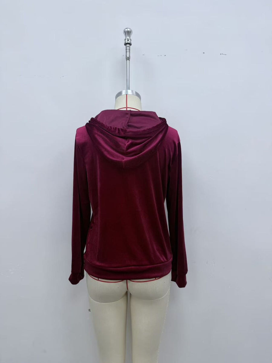 athleisure pullover hoodie in Dusty Pink with hooded