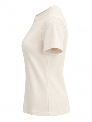 black t-shirt with stretch and short sleeve