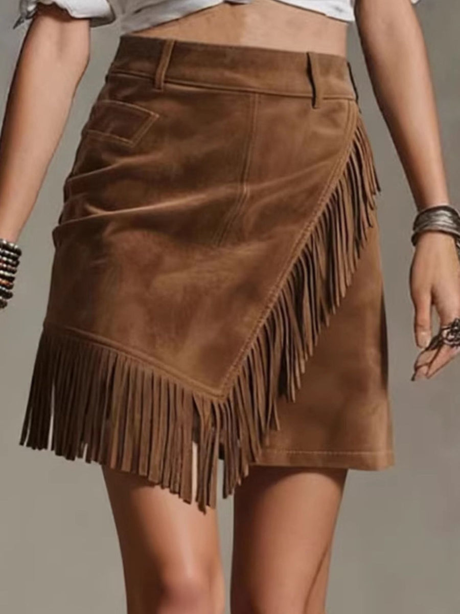 100% polyester Care instructions: Machine wash cold wrap skirt in Army Green with A-line silhouette