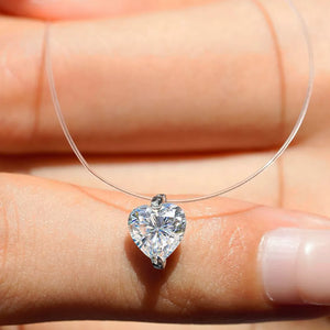 925 sterling silver,Moissanite Carat weight: 1ct Care instructions: Avoid wearin necklace in silver with fitted silhouette