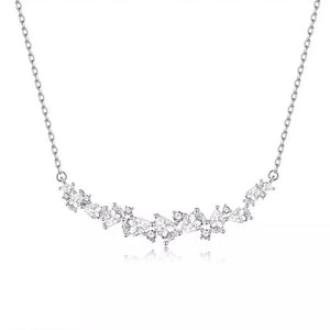 necklace in Silver with zircon embellishment and princess length