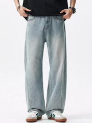 Blue Men's Loose Fit Blue Jeans
