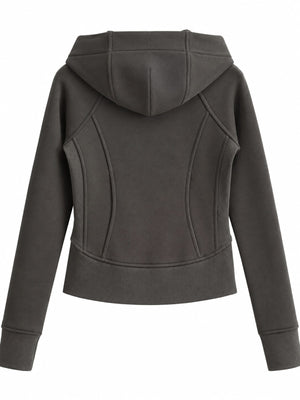 Charcoal Gray zip hoodie
