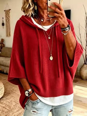 100% polyester Care instructions: Machine wash cold pullover sweater in Brown with oversized silhouette