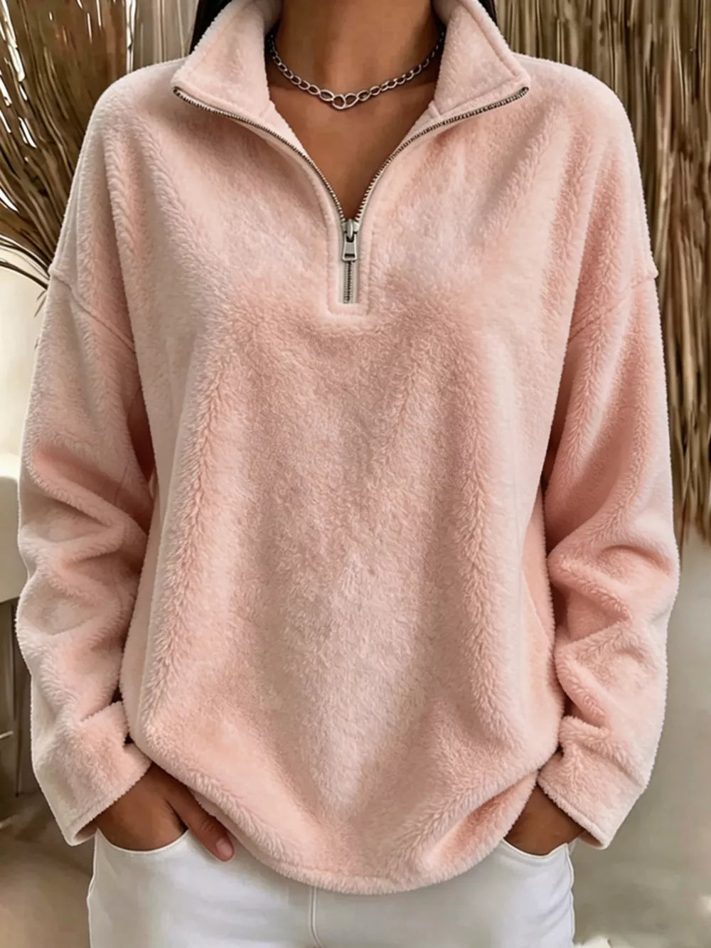 Black sweatshirt with stretch and long sleeve