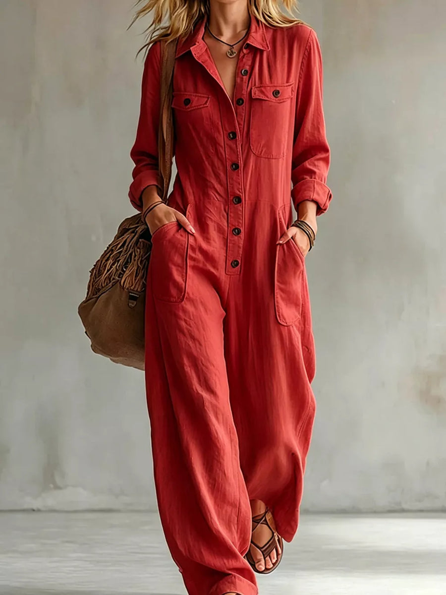 Red jumpsuit