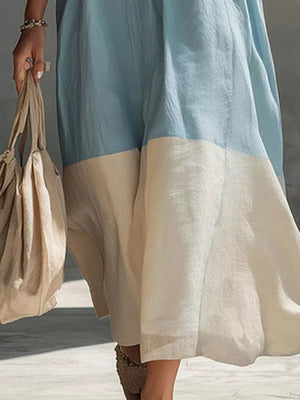 Light Blue midi dress with midi and pullover