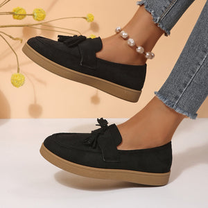 Black loafers