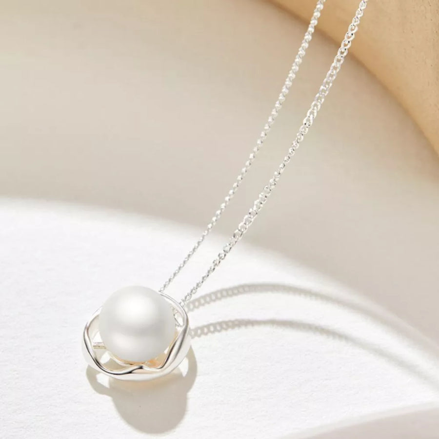 silver necklace with choker and clasp