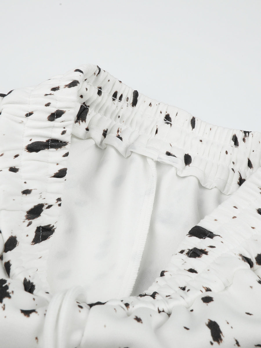 white wide-leg pants with full-length and drawstring, elastic