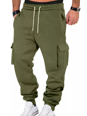 Light Gray tapered joggers with null