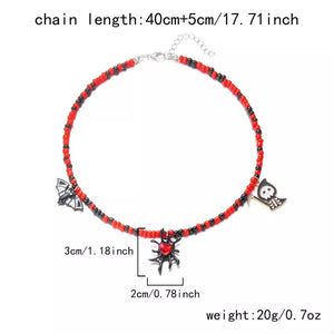 necklace featuring color-block in Black with Resin, Zinc alloy, Rice beads Care instructions: Avoid wearing during exercise