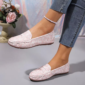 light pink loafers with not applicable and slip-on