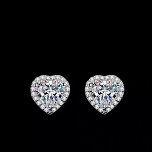 925 sterling silver,Moissanite Carat weight: 2ct Care instructions: Avoid wearin earrings in Silver with fitted silhouette