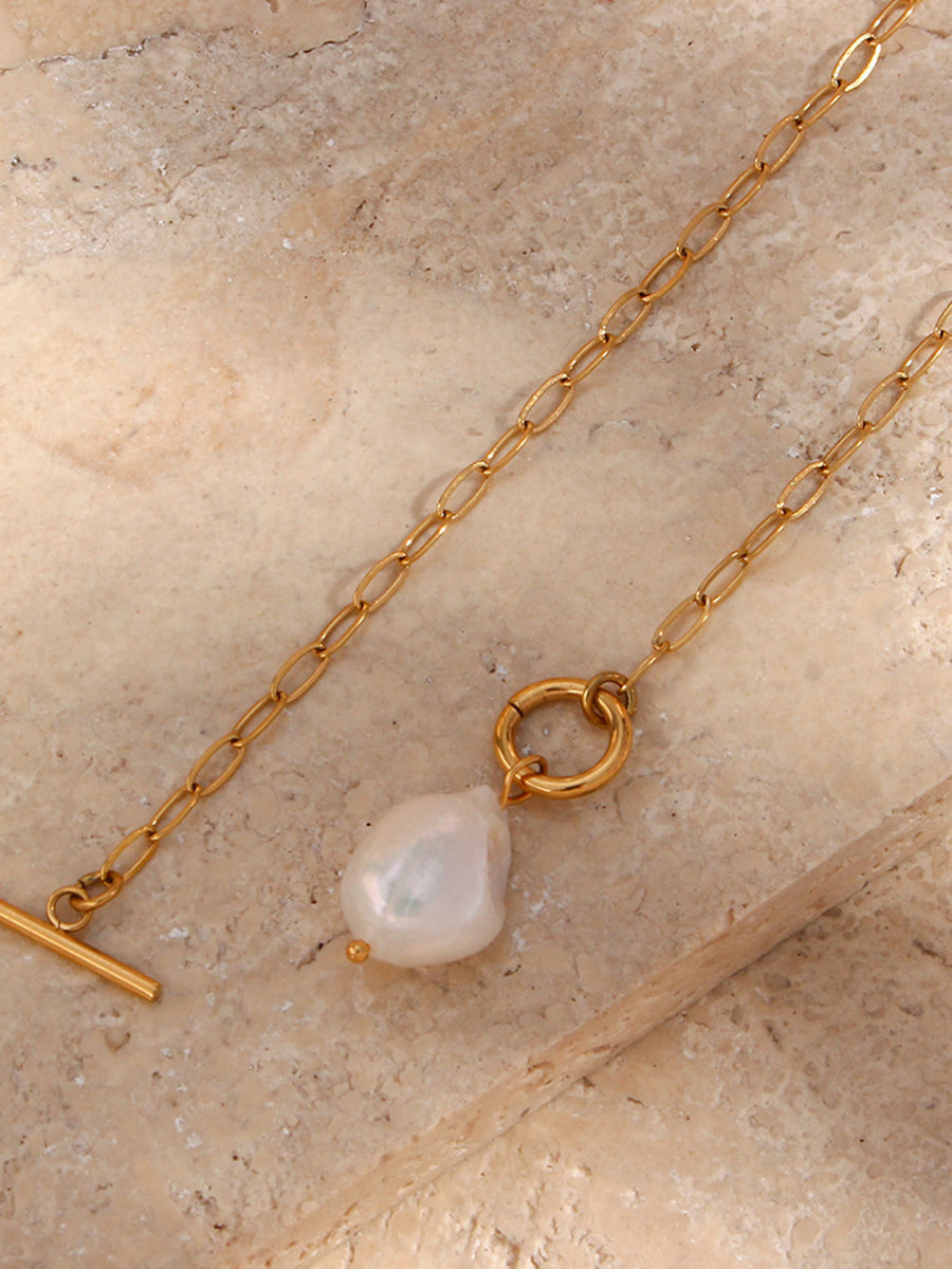 Gold with necklace with layered design 12