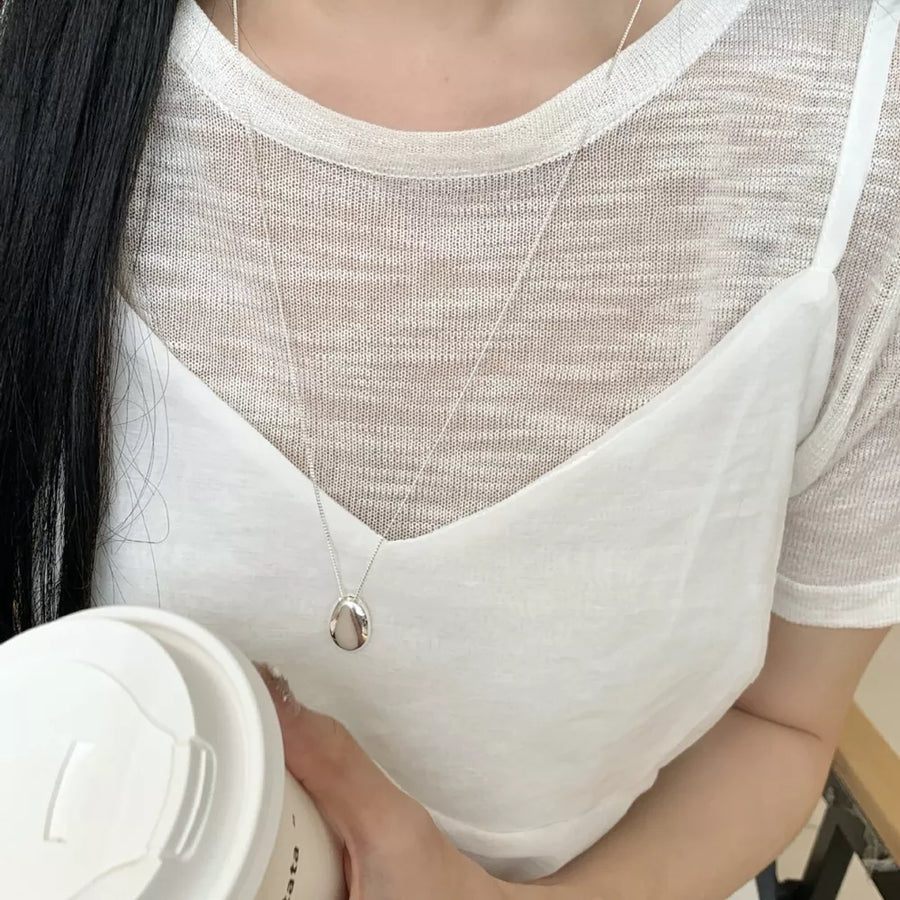 minimalist necklace in Silver with n/a