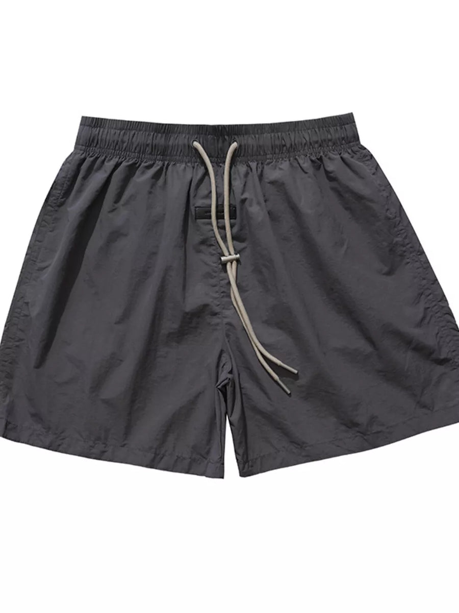 Dark Gray Men's Casual Drawstring Waist Shorts
