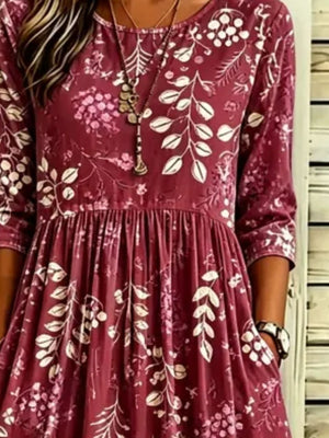 midi dress in white with pocketed and midi