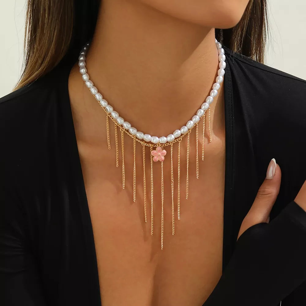 Elegant 18k Gold-plated Synthetic Pearl Choker Necklace option 5