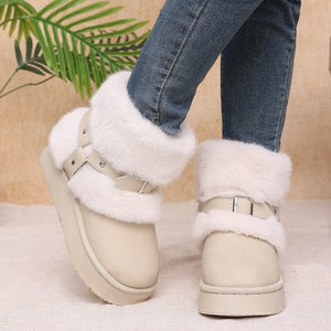 boots in Camel Color with platform sole and ankle-length