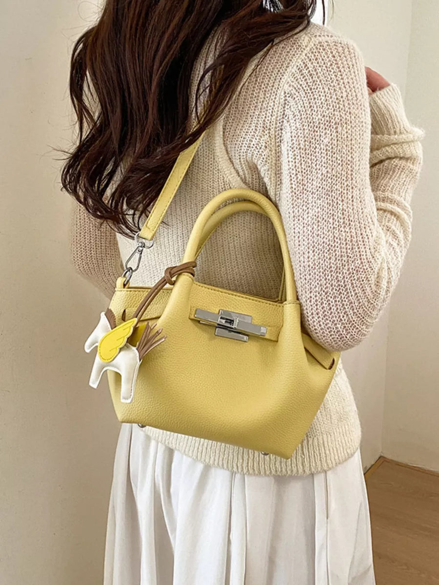 Pink with Top Handle Mini Crossbody Bag