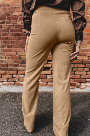 High Waist Full Length Regular Fit Pants option 5