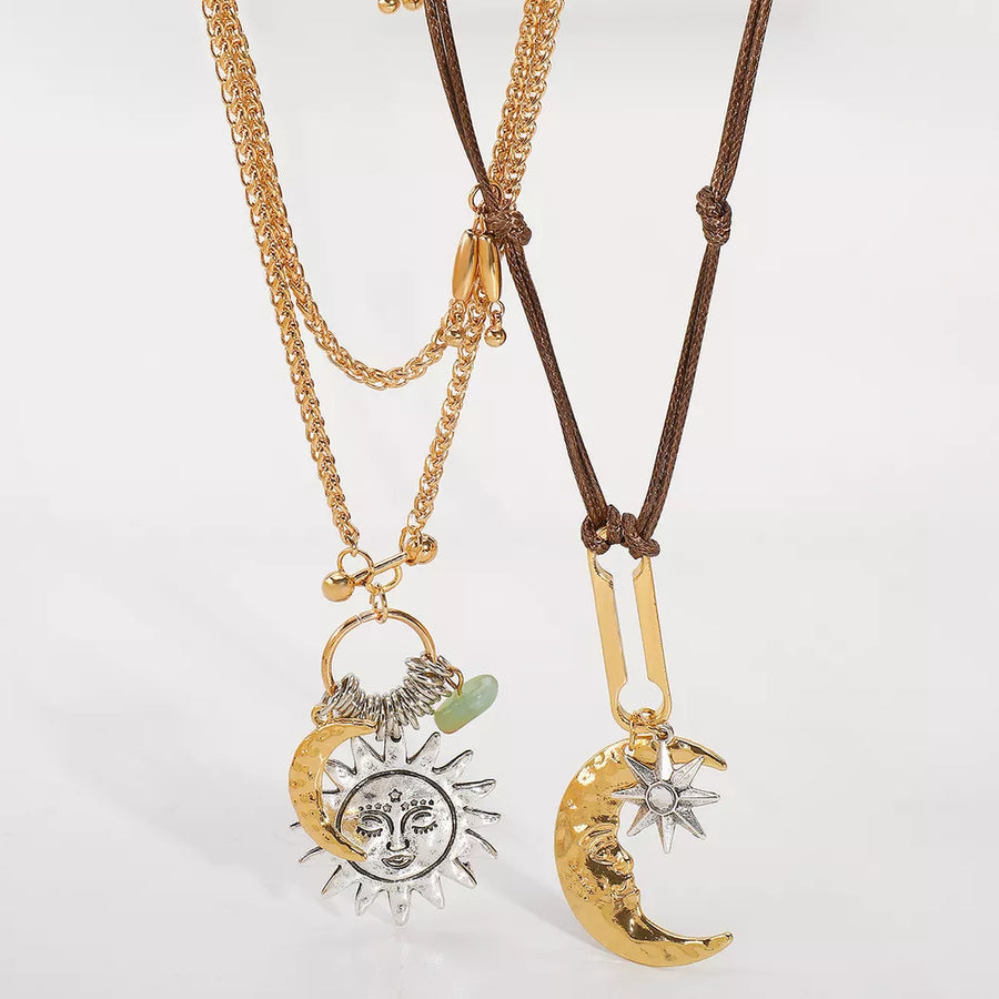 bohemian necklace in gold with n/a