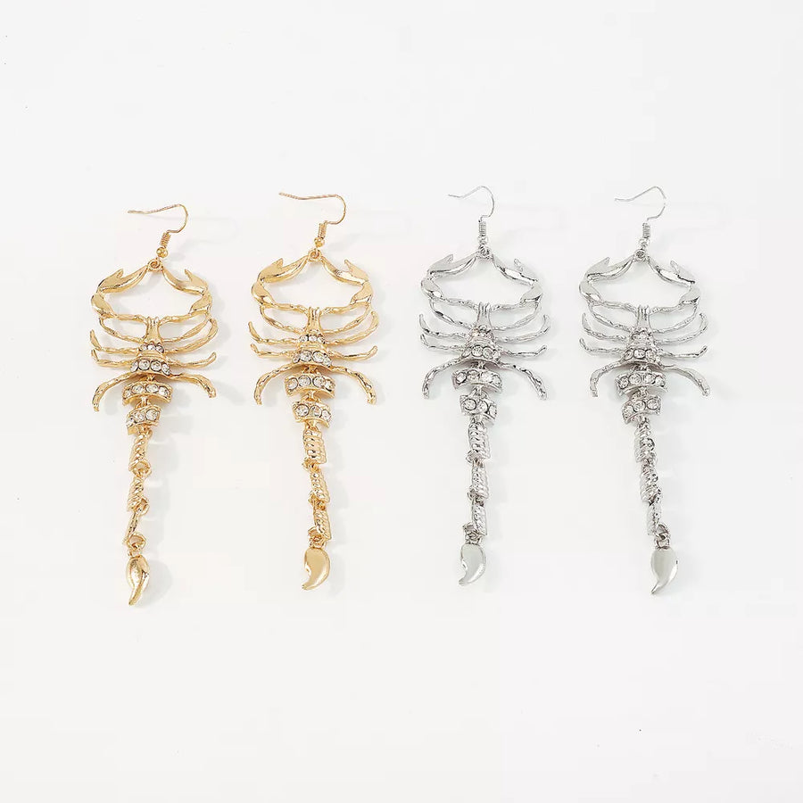 edgy earrings in clear with not applicable