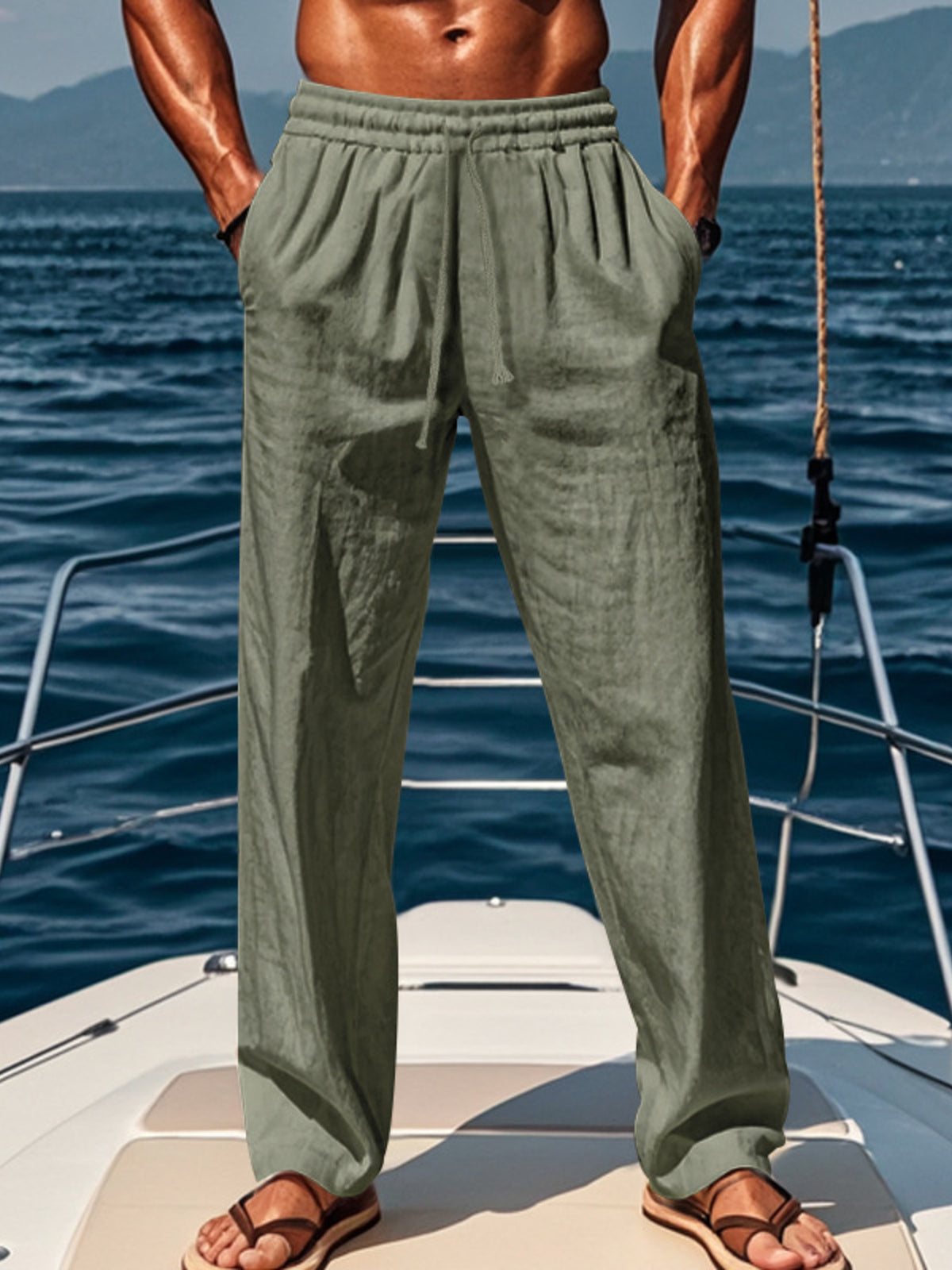 95%polyester,5%spandex Care instructions: Machine wash cold pants in Light Blue with loose silhouette