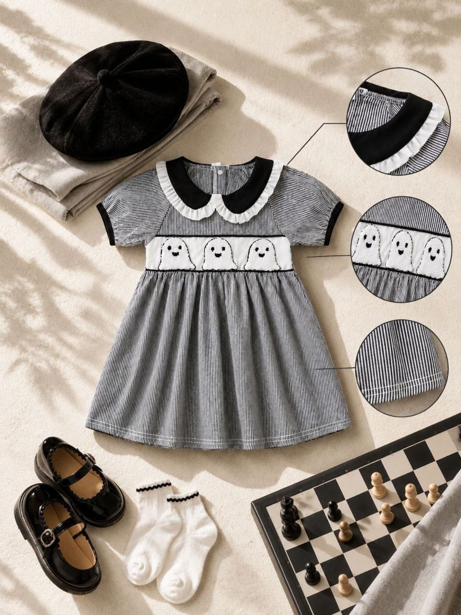 95% cotton, 5% spandex Care instructions: Machine wash cold A-line dress in Black with A-line silhouette