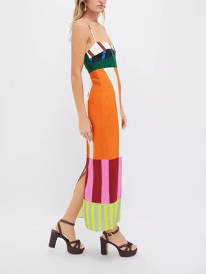100% polyester Care instructions: Machine wash cold midi dress in dark green with straight silhouette