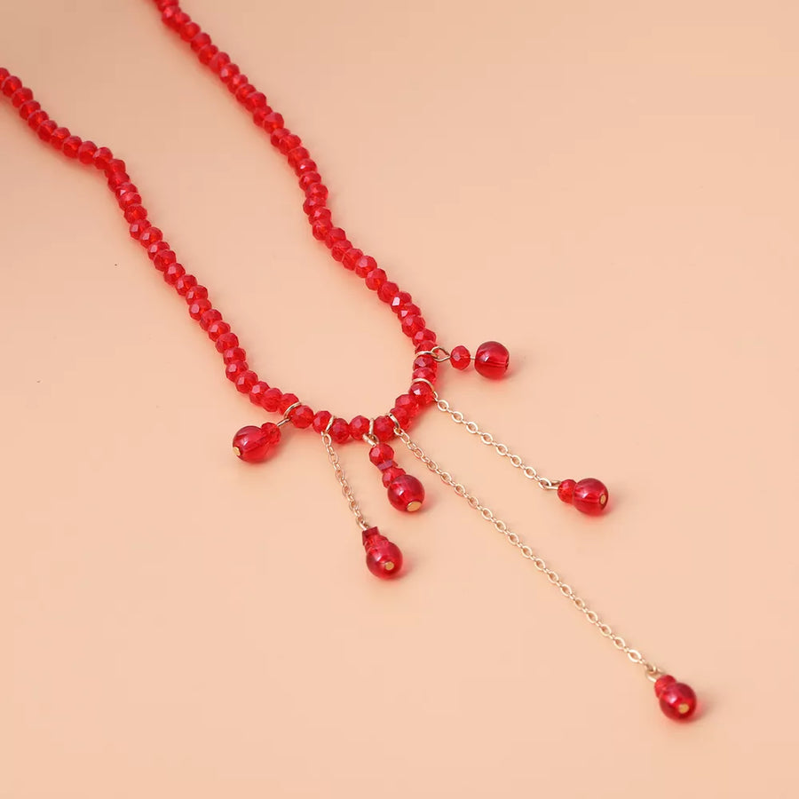 necklace in red