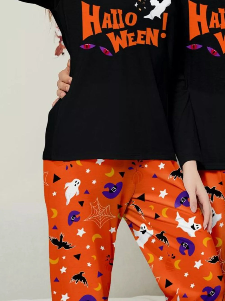 festive pajama set in Mom with crew neck
