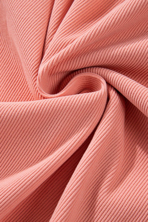 Pink ribbed fabric texture