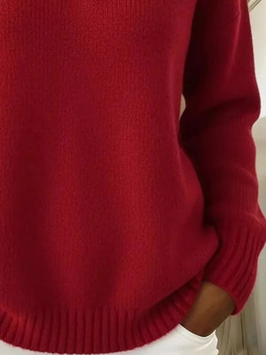 Button Detail Dropped Shoulder Sweater Plus Size in Grey