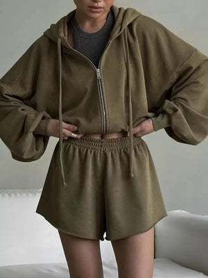 Zip-up Mini Jacket in Grey