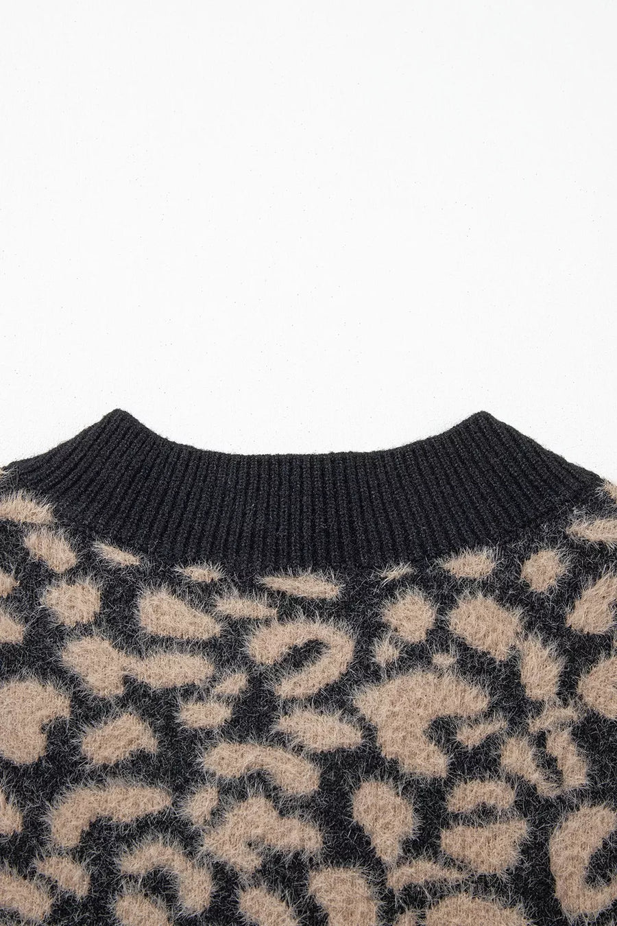 Leopard Print Knit Sleeveless Sweater Vest option 6