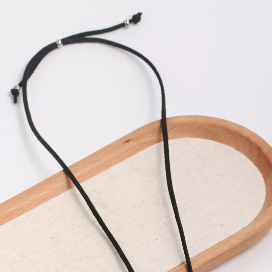Elegant Bow Pendant Faux Leather Necklace option 7