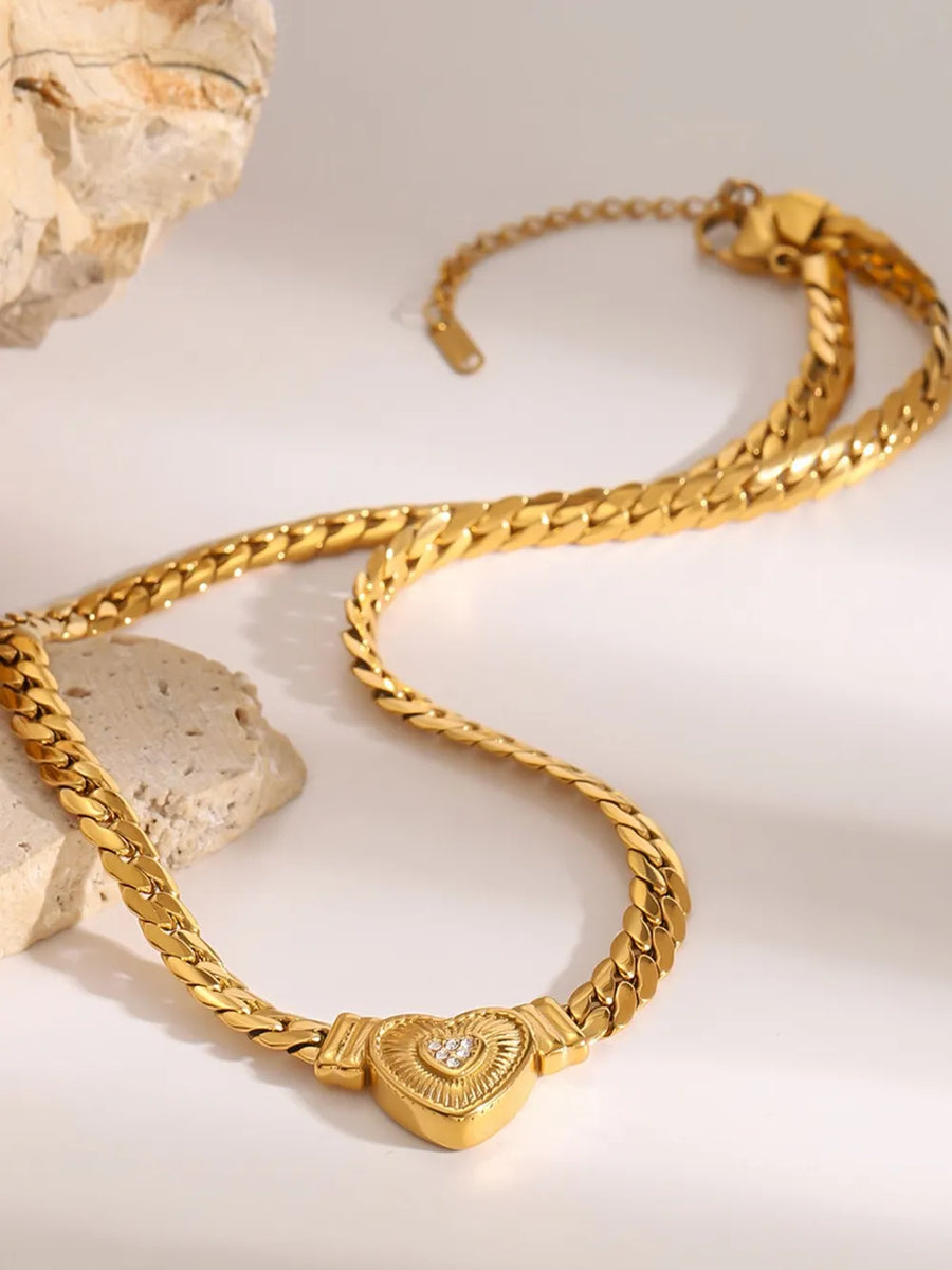 necklace in gold with 18K gold-plated and choker
