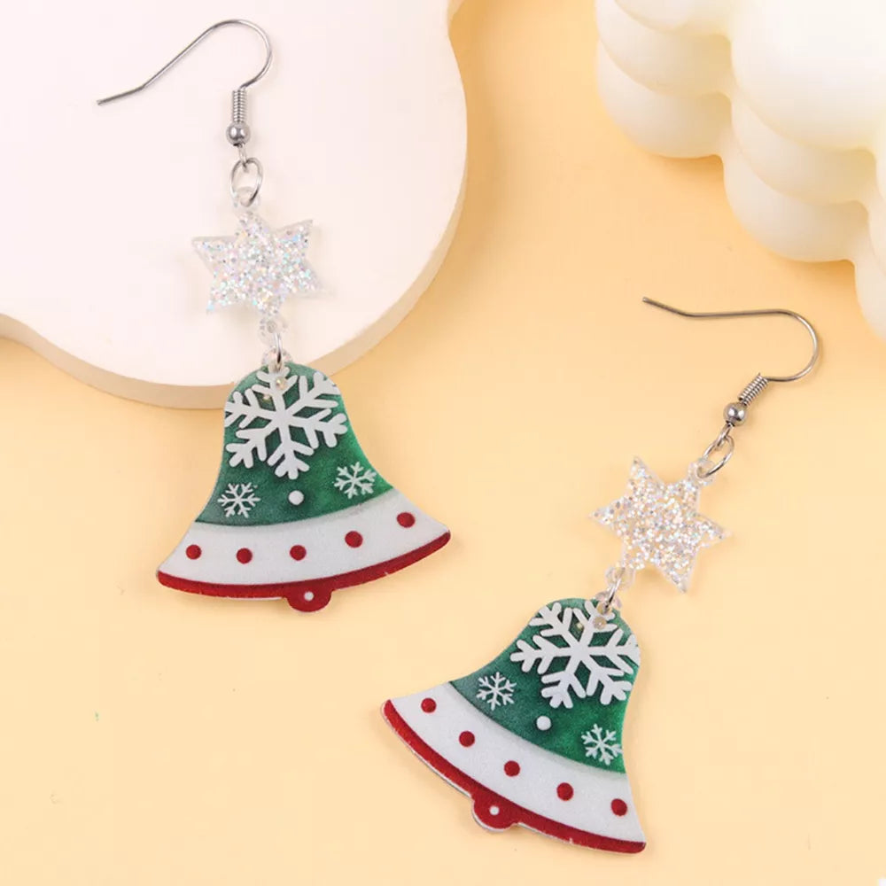 green earrings featuring dangle and holiday-themed
