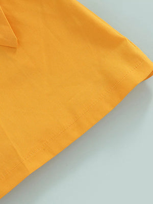 Yellow Charming Two-piece Knit Top And Skirt Set
