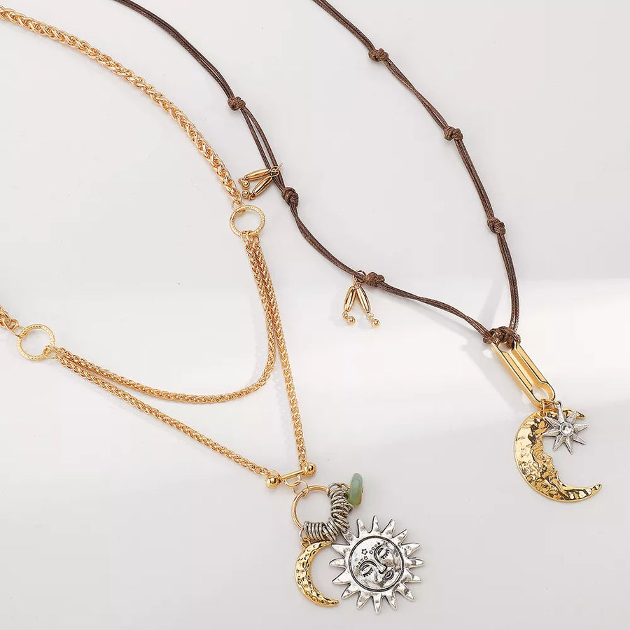 bohemian necklace in silver with n/a