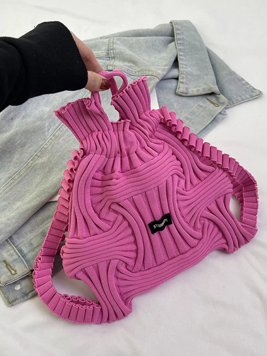 Lightweight Knitted Backpack Bag option 3