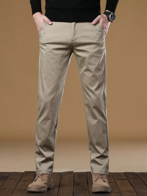 Khaki Men's Stretch Fit Casual Pants