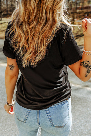 streetwear t-shirt in Black with crew neck